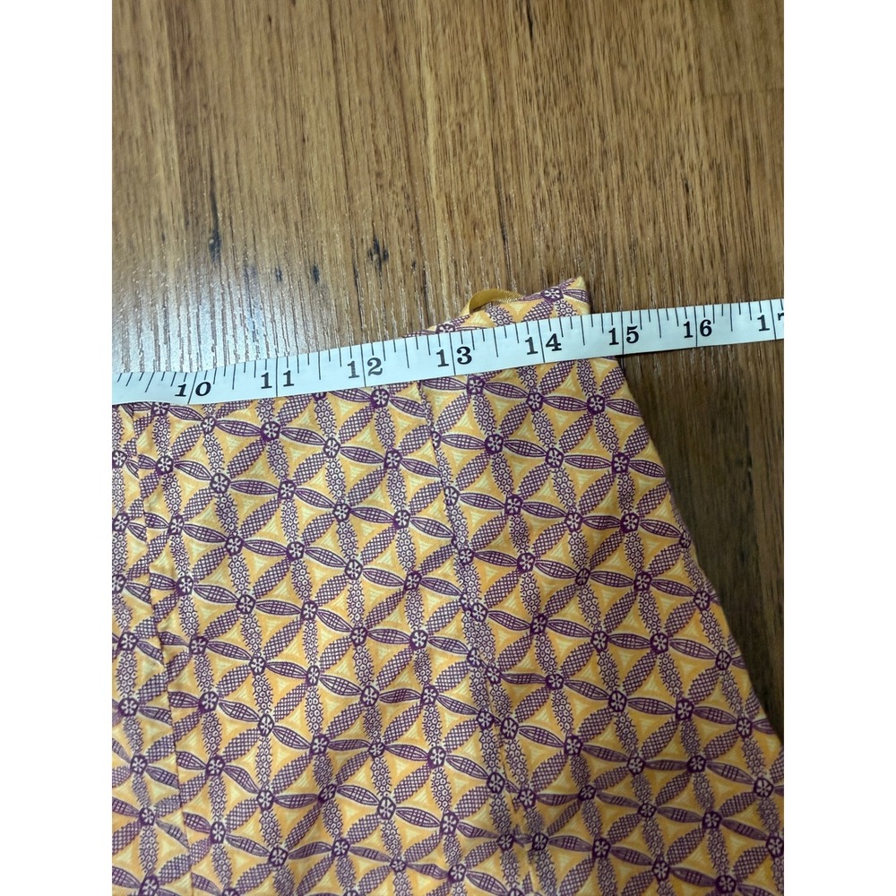 Gap Flared Midi Skirt Womens 4 Orange Purple Geometric Floral Cotton Excellent - Picture 5 of 6